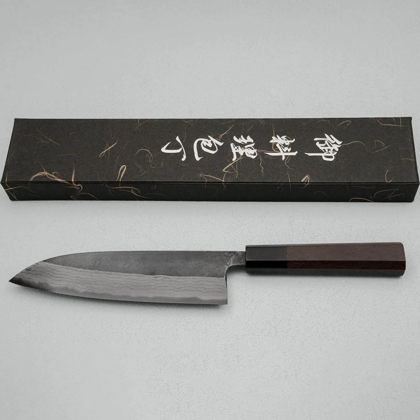 Hatsukokoro Kumokage Aogami #2 Damast Santoku 18 cm