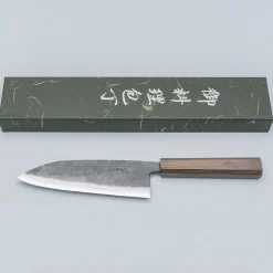 Hatsukokoro Kurogane Aogami #2 Santoku 17 cm