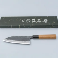 Hatsukokoro Kurokaze Aogami #2 Teak Double Bevel Deba 16.5 cm
