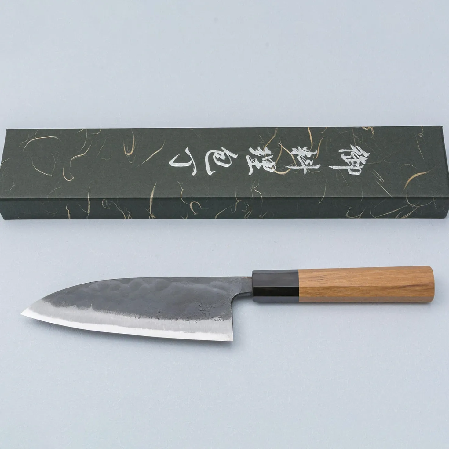 Hatsukokoro Kurokaze Aogami #2 Teak Double Bevel Deba 16.5 cm