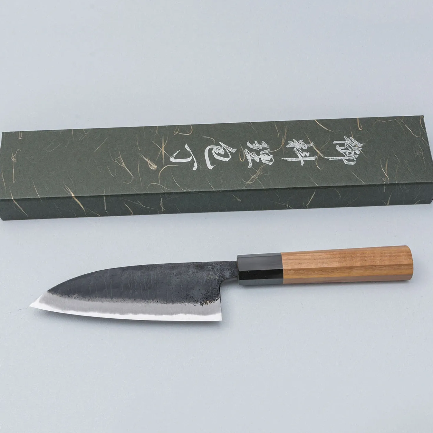 Hatsukokoro Kurokaze Aogami #2 Teak Double Bevel Deba 15 cm