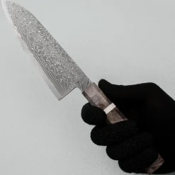 Hatsukokoro Ryuhyo Kurozome SG2 Damast Birch Santoku 18 cm