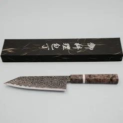 Hatsukokoro Ryuhyo Kurozome SG2 Damast Birch Bunka 18 cm