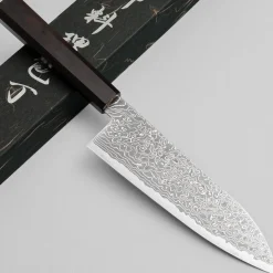 Hatsukokoro Ryuhyo Kurozome SG2 Damast Santoku 17.5 cm
