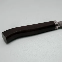 Hatsukokoro Ryuhyo Kurozome SG2 Damast Curved Ebony Santoku 17.5 cm