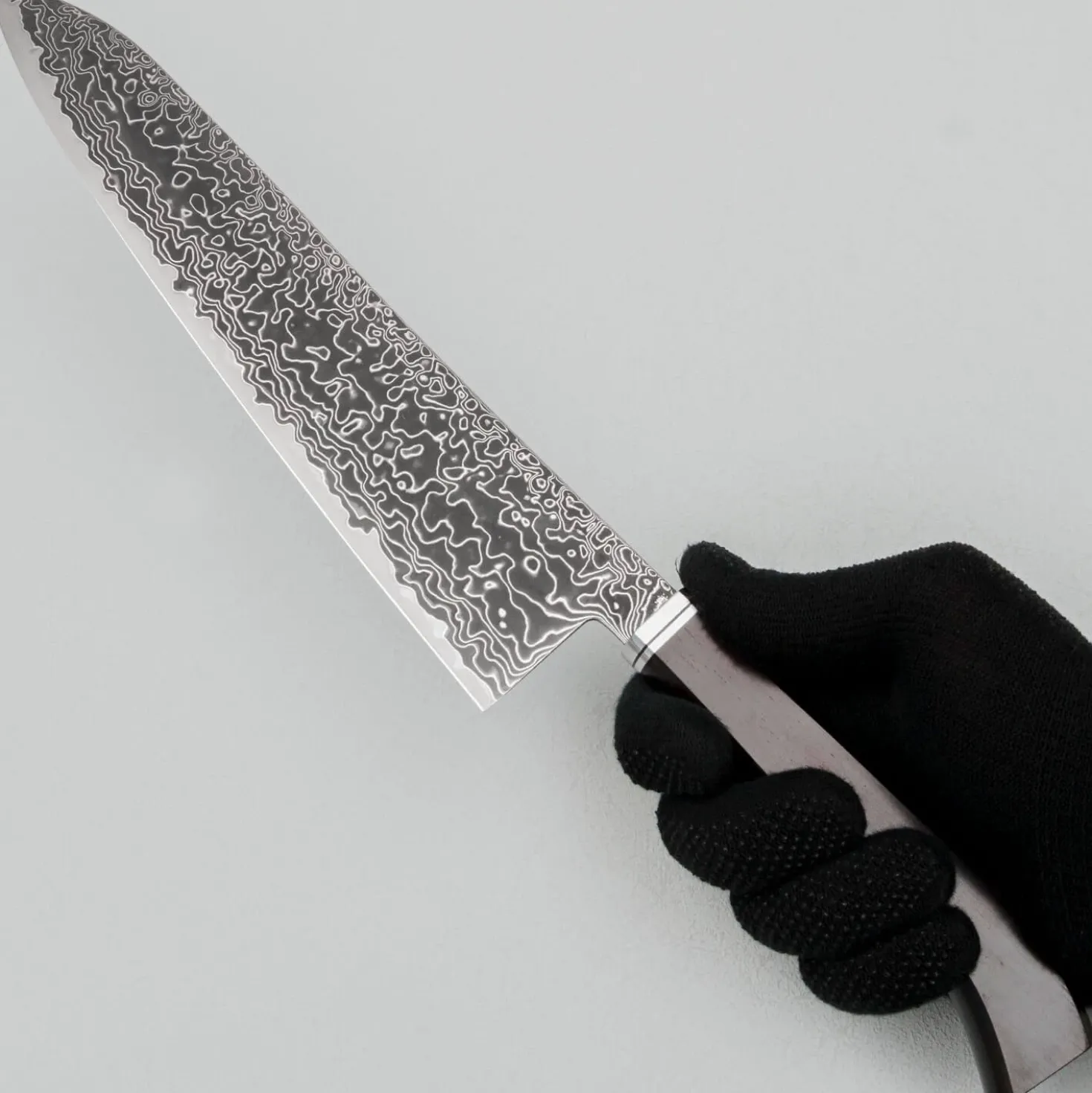 Hatsukokoro Ryuhyo Kurozome SG2 Damast Curved Ebony Gyuto 24 cm
