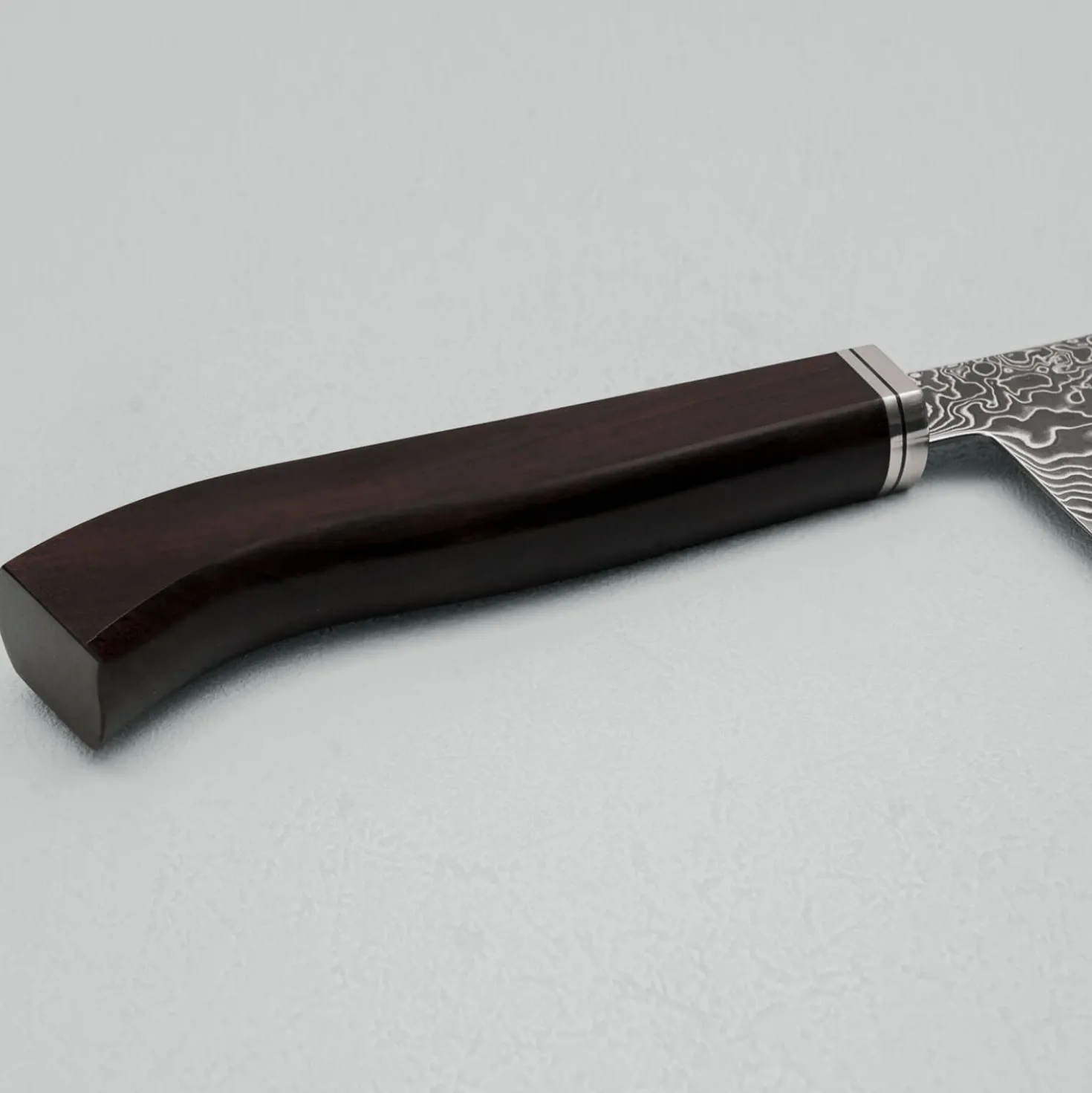 Hatsukokoro Ryuhyo Kurozome SG2 Damast Curved Ebony Gyuto 24 cm
