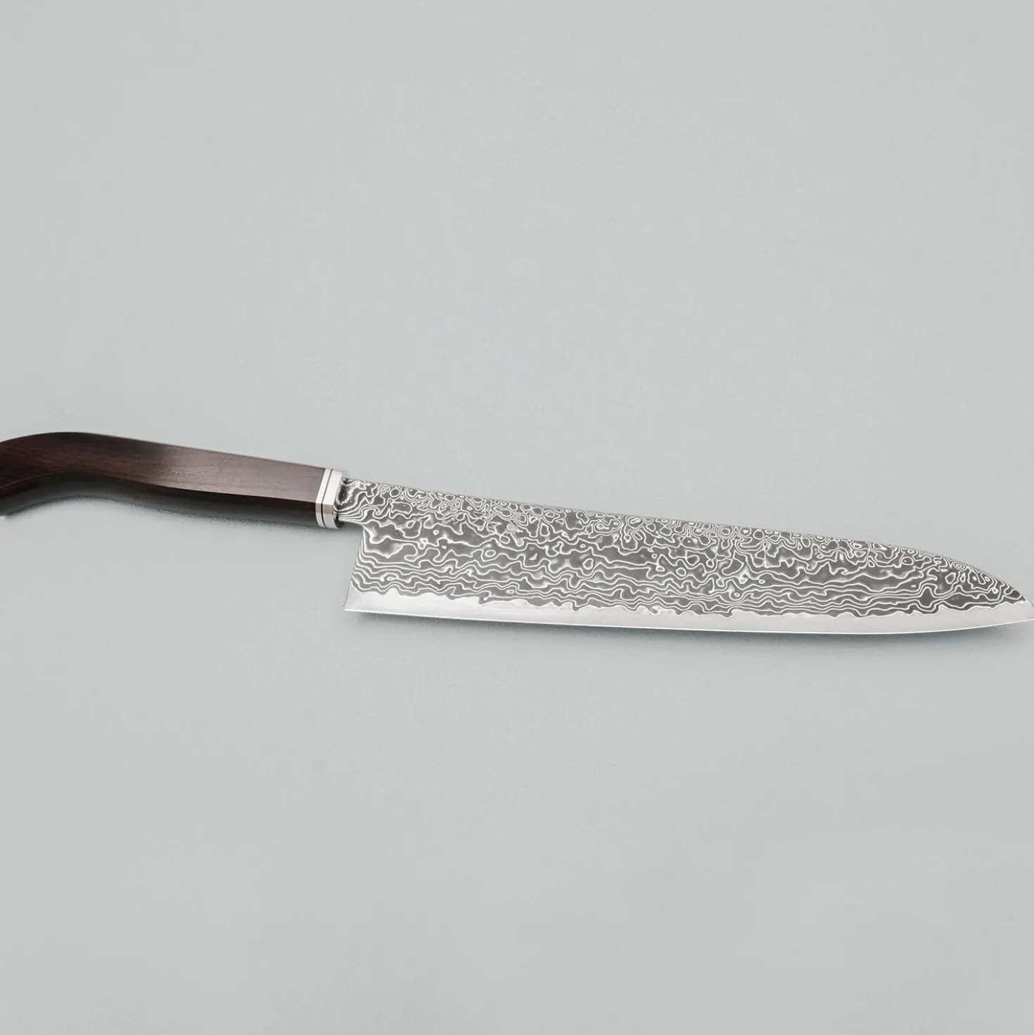 Hatsukokoro Ryuhyo Kurozome SG2 Damast Curved Ebony Gyuto 24 cm