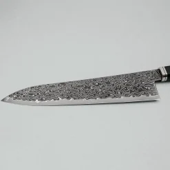 Hatsukokoro Ryuhyo Kurozome SG2 Damast Curved Ebony Gyuto 21 cm