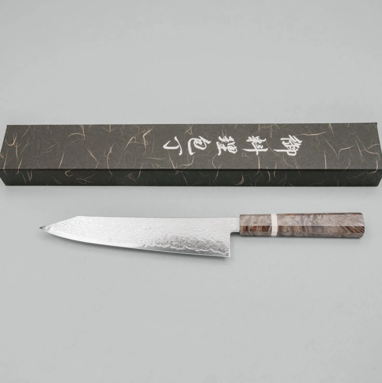 Hatsukokoro Ryuhyo SG2 Damast Birch Kiritsuke Gyuto 21 cm
