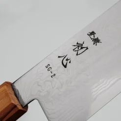 Hatsukokoro Ryuhyo SG2 Damast Olive Bunka 18 cm