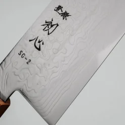 Hatsukokoro Ryuhyo SG2 Damast Olive Bunka 18 cm