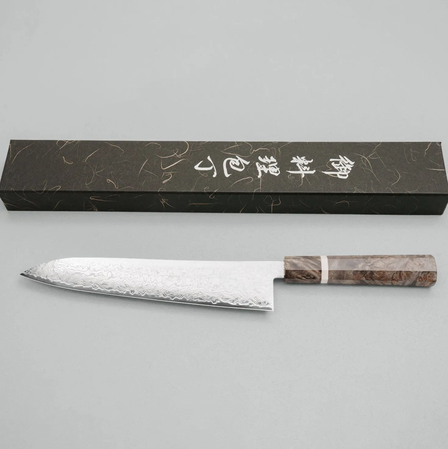 Hatsukokoro Ryuhyo SG2 Damast Birch Gyuto 24 cm