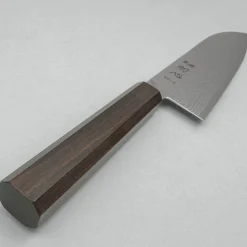 Hatsukokoro Ryuhyo SG2 Damast Ebony Santoku 18 cm