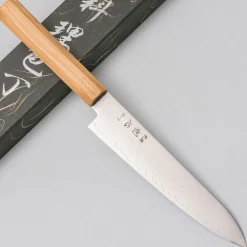 Hatsukokoro Ryuhyo SG2 Damast Olive Petty 15 cm