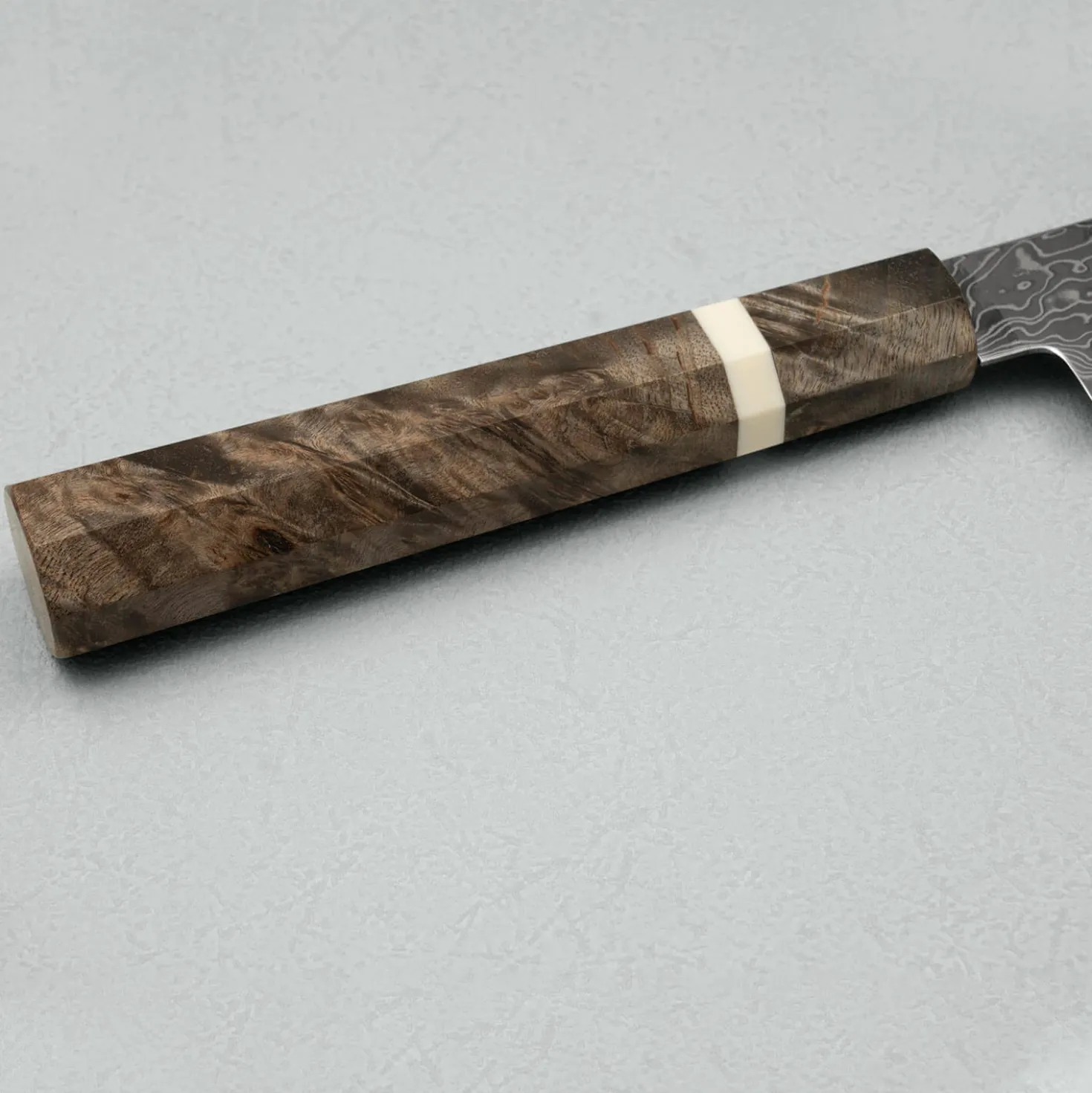 Hatsukokoro Ryuhyo SG2 Damast Kurozome Birch Petty 15 cm