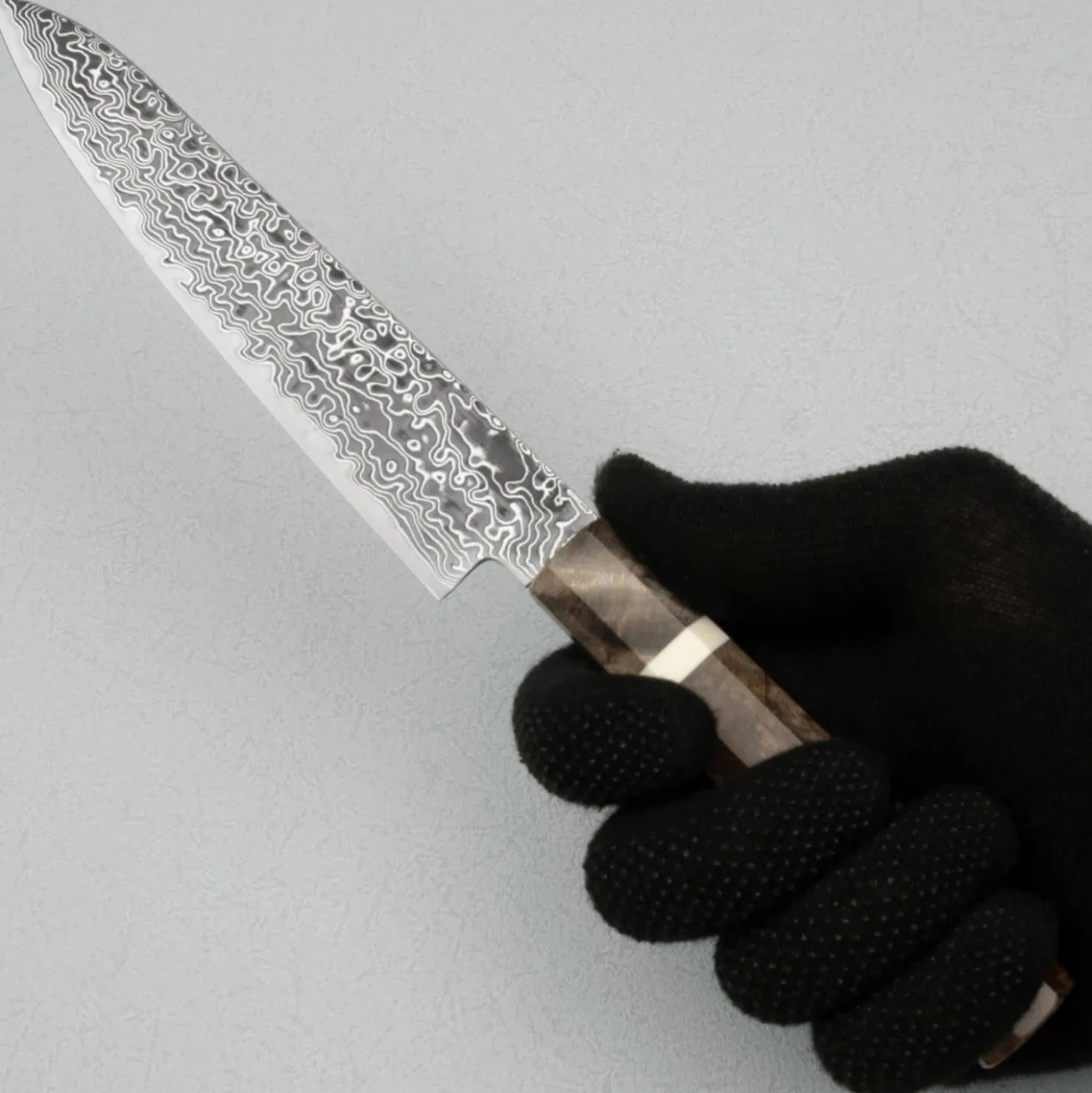 Hatsukokoro Ryuhyo SG2 Damast Kurozome Birch Petty 15 cm