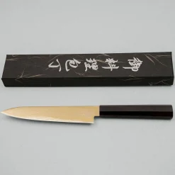 Hatsukokoro Ryuhyo SG2 Damast Ebony Gold Coating Petty 15 cm