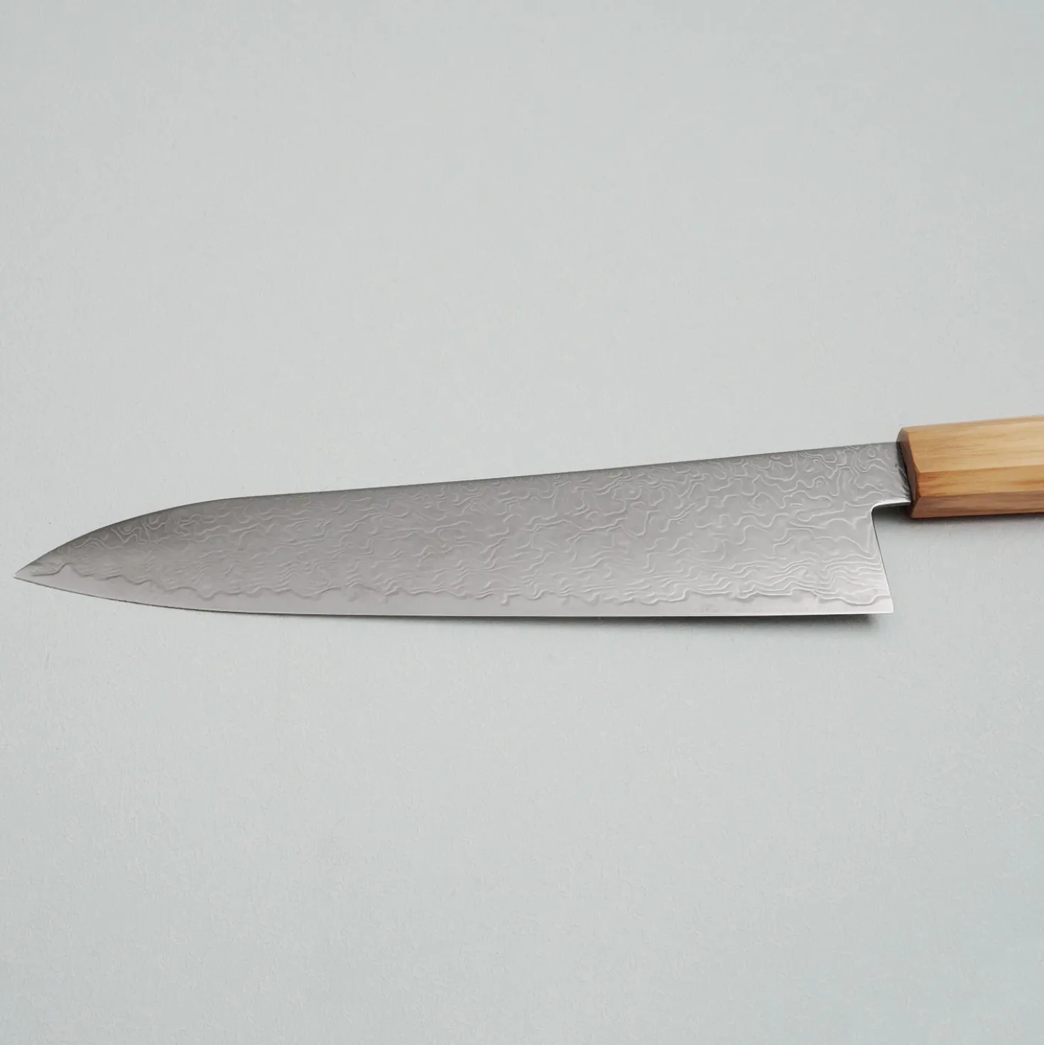 Hatsukokoro Ryuhyo SG2 Damast Olive Gyuto 21 cm