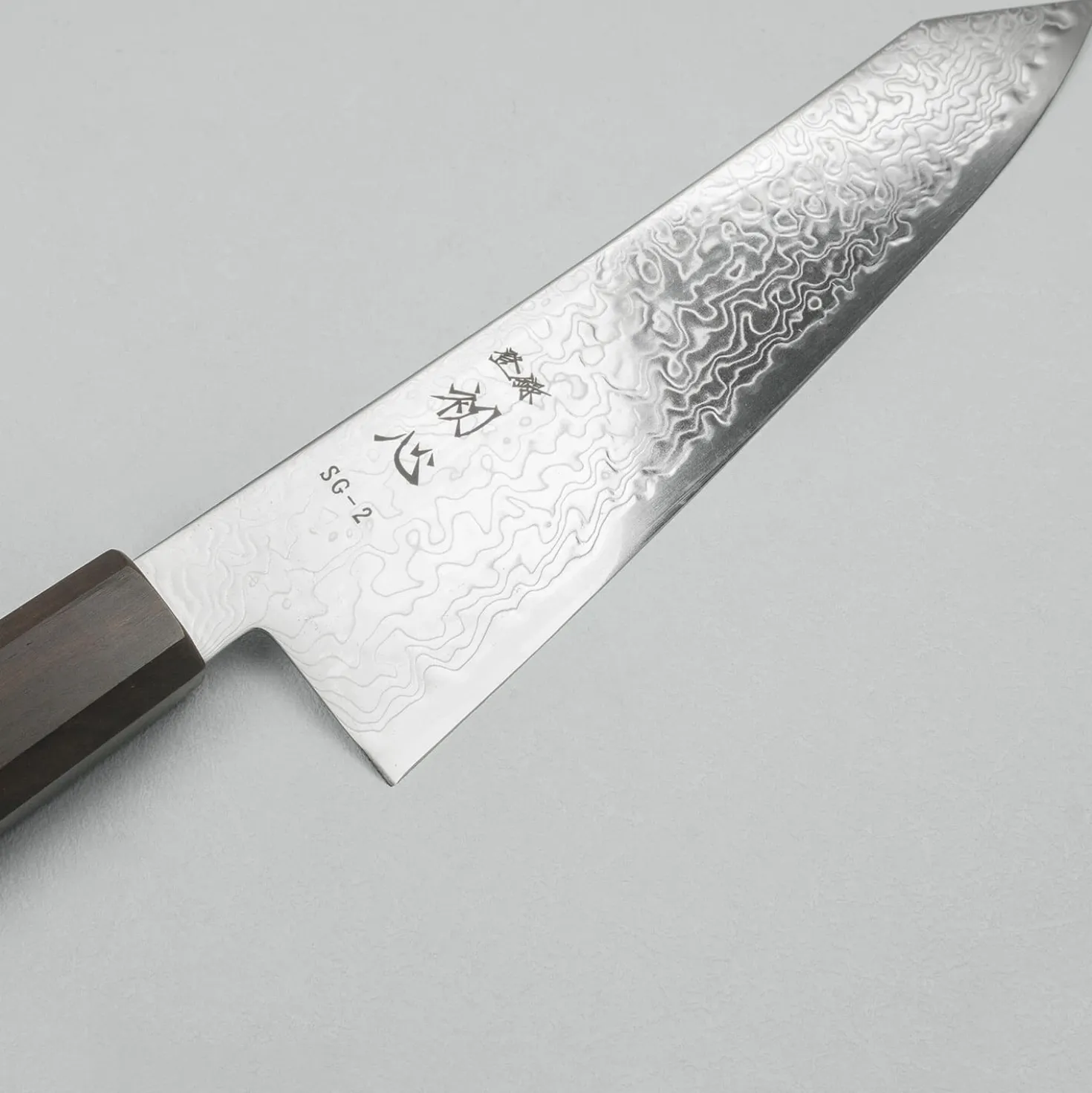 Hatsukokoro Ryuhyo SG2 Damast Ebony Kiritsuke Gyuto 21 cm