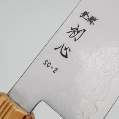 Hatsukokoro Ryuhyo SG2 Damast Olive Kiritsuke Gyuto 24 cm