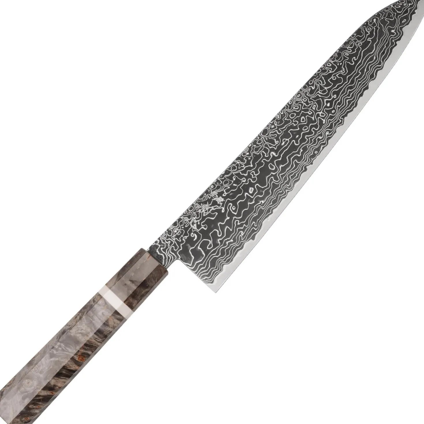 Hatsukokoro Ryuhyo SG2 Damast Kurozome Birch Gyuto 24 cm