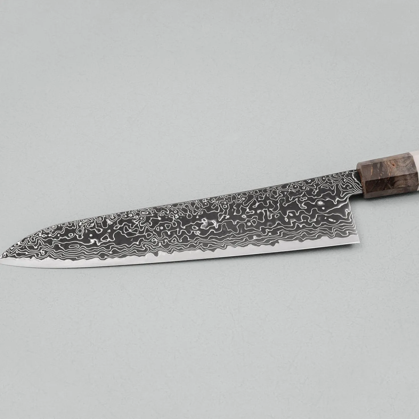 Hatsukokoro Ryuhyo SG2 Damast Kurozome Birch Gyuto 24 cm