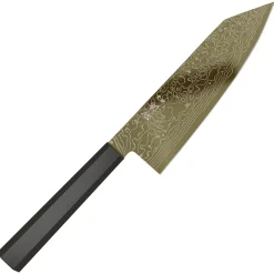 Hatsukokoro Ryuhyo SG2 Damast Ebony Gold Coating Bunka 18 cm