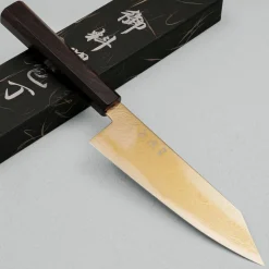 Hatsukokoro Ryuhyo SG2 Damast Ebony Gold Coating Bunka 18 cm