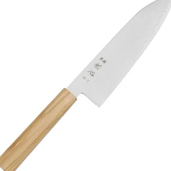 Hatsukokoro Ryuhyo SG2 Damast Olive Santoku 18 cm