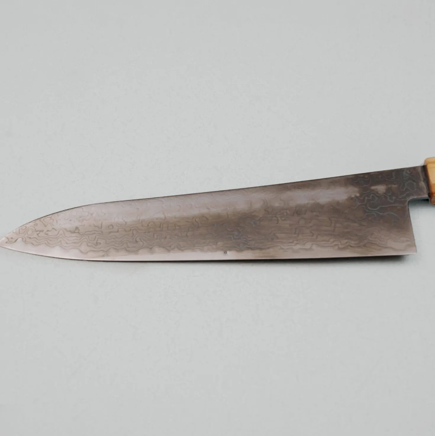Hatsukokoro Ryuhyo SG2 Damast Olive Black Coating Gyuto 21 cm