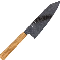 Hatsukokoro Ryuhyo SG2 Damast Olive Black Coating Bunka 18 cm