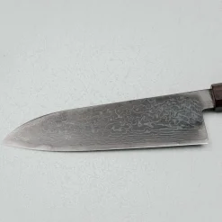 Hatsukokoro Ryuhyo SG2 Damast Ebony Black Coating Santoku 18 cm