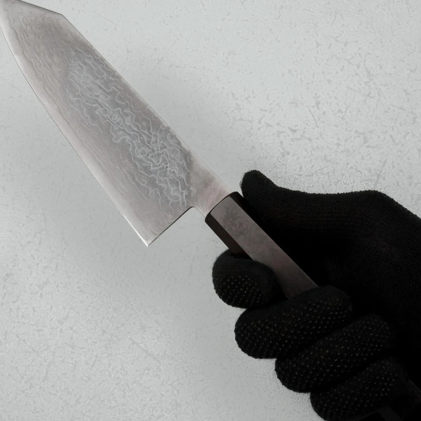 Hatsukokoro Ryuhyo SG2 Damast Ebony Black Coating Bunka 18 cm