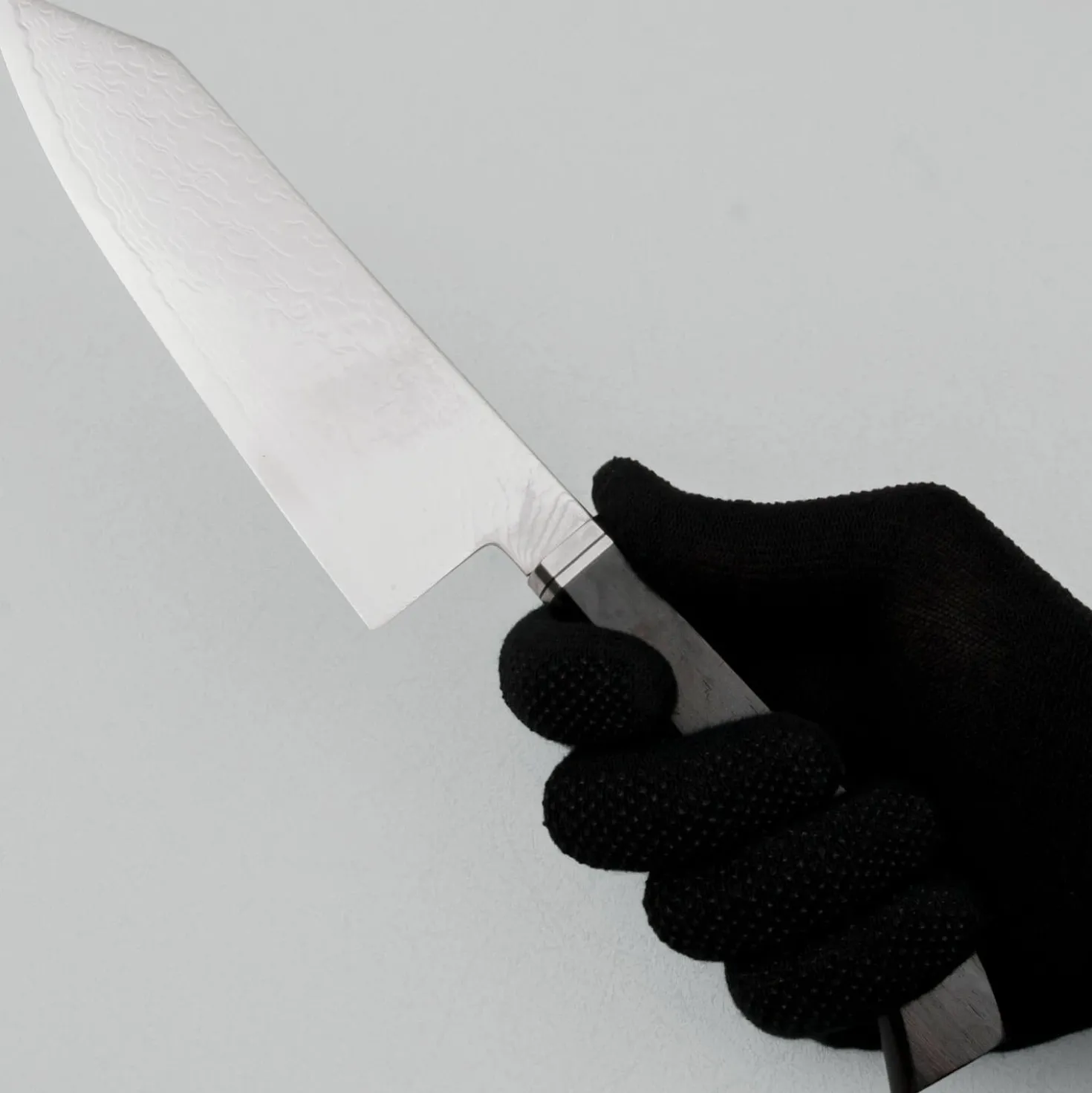 Hatsukokoro Ryuhyo SG2 Damast Curved Ebony Bunka 18 cm