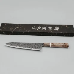Hatsukokoro Ryuhyo SG2 Kurozome Damast Birch Gyuto 21 cm