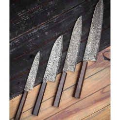 Hatsukokoro Saihyo SG2 Nickel Damast Santoku 18 cm