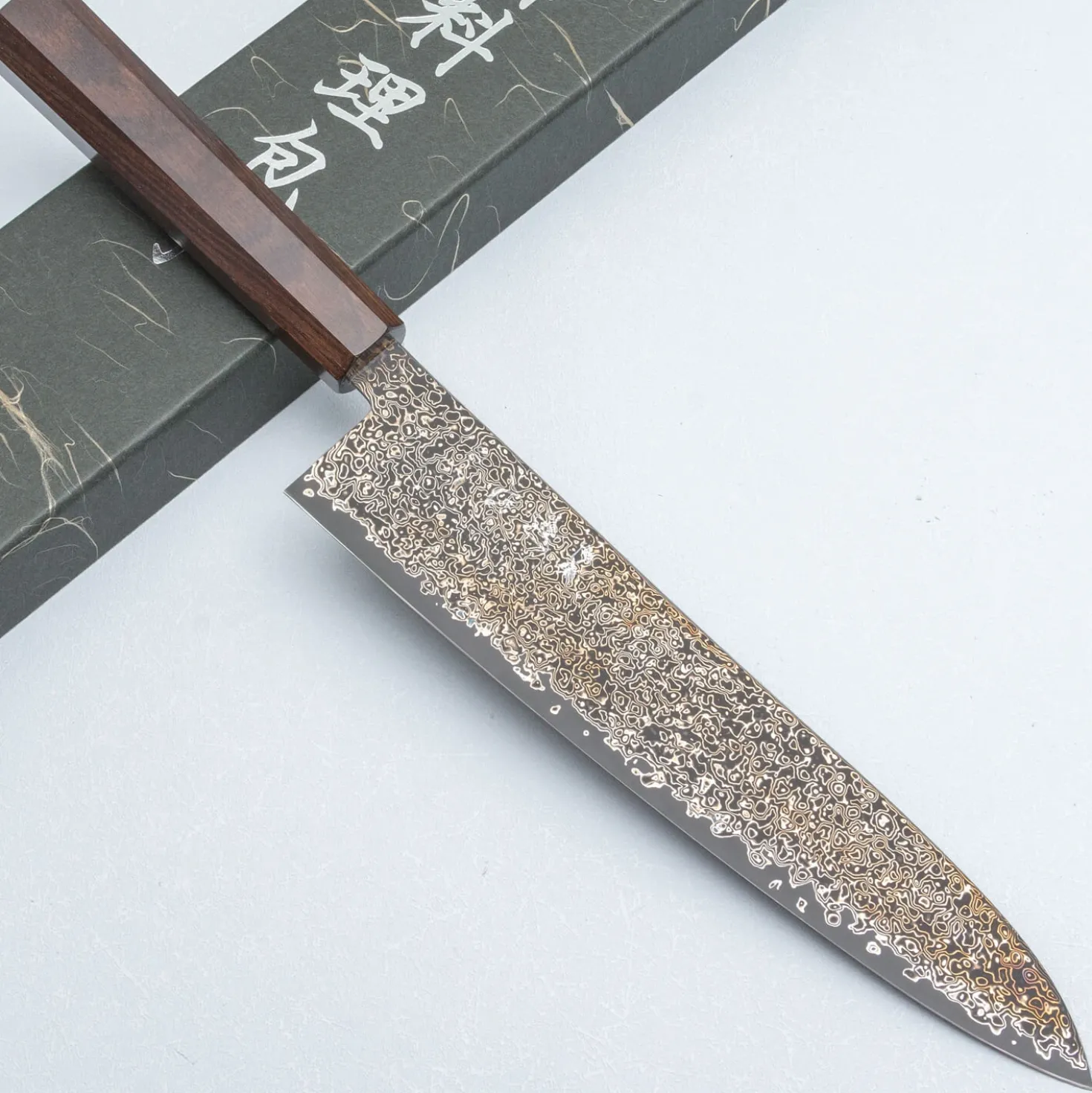 Hatsukokoro Saihyo SG2 Nickel Damast Gyuto 24 cm