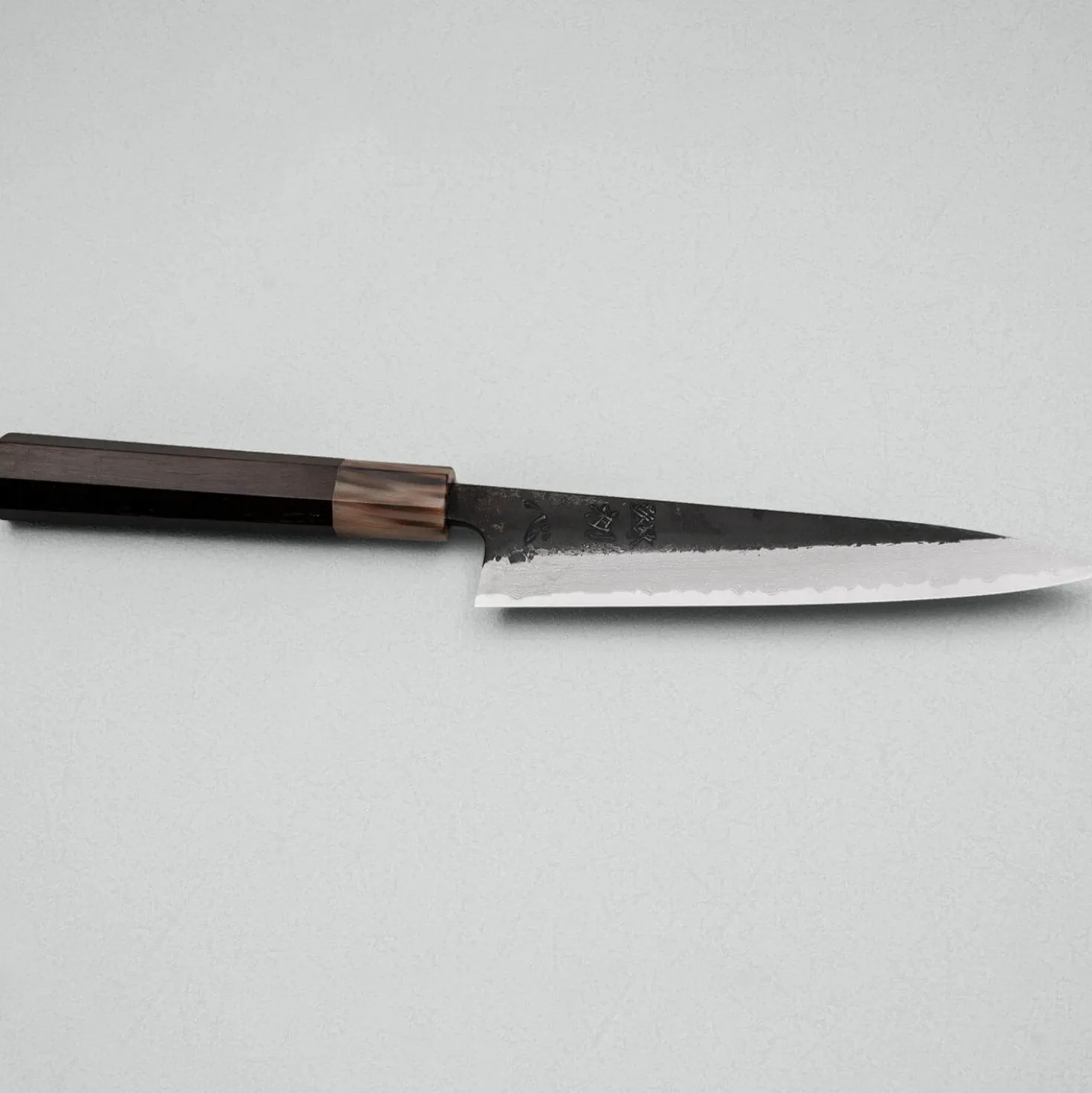 Hatsukokoro Shinkiro Aogami Super Ebony Horn Petty 15 cm