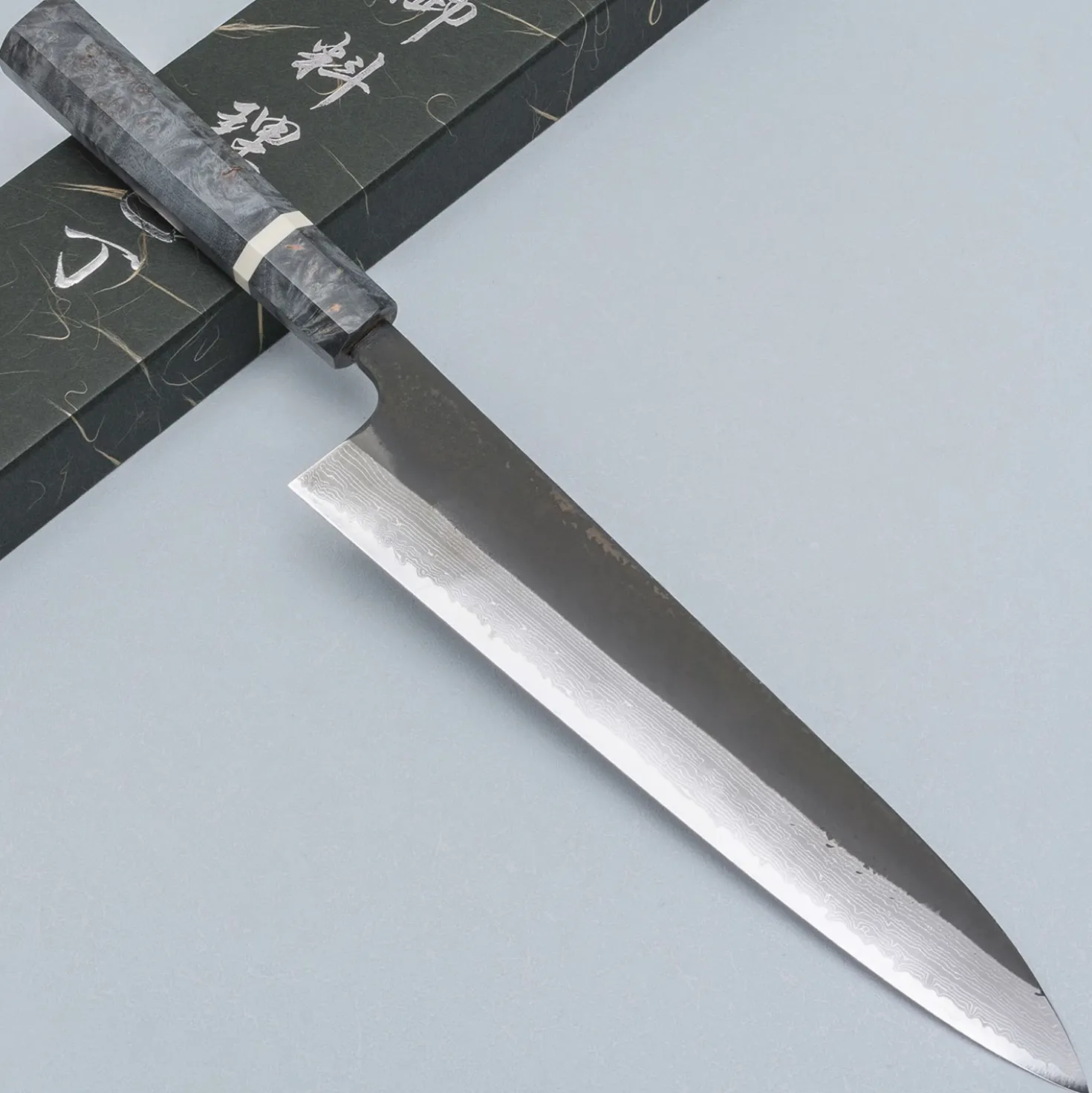 Hatsukokoro Shinkiro Aogami Super Birch Gyuto 24 cm