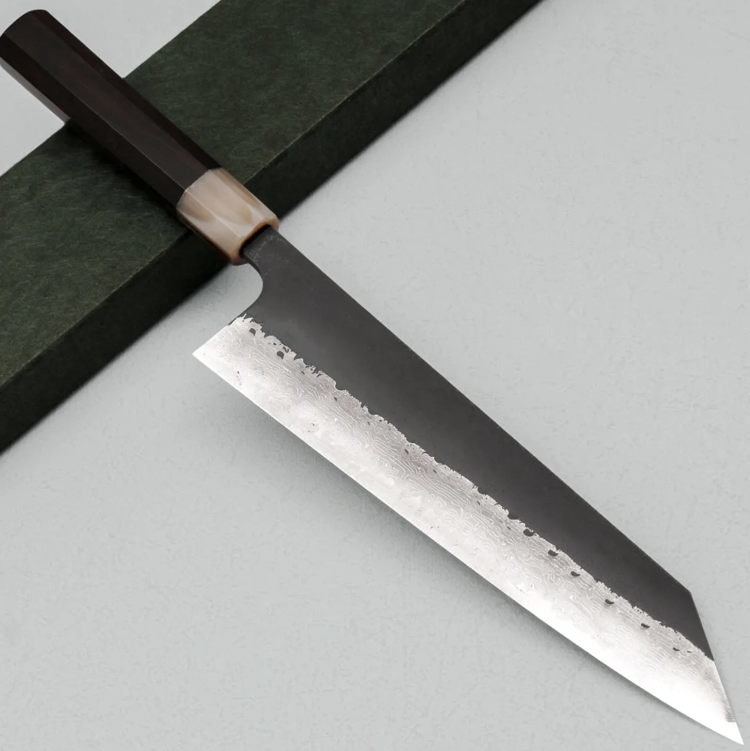 Hatsukokoro Shinkiro Aogami Super Horn Kiritsuke Gyuto 21 cm