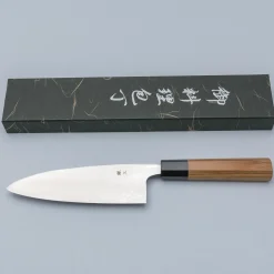Hatsukokoro Shirasagi Ginsan Single Bevel Deba 18 cm