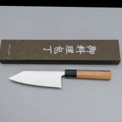 Hatsukokoro Shirasagi Kurouchi Single Bevel Kiritsuke Deba 15 cm