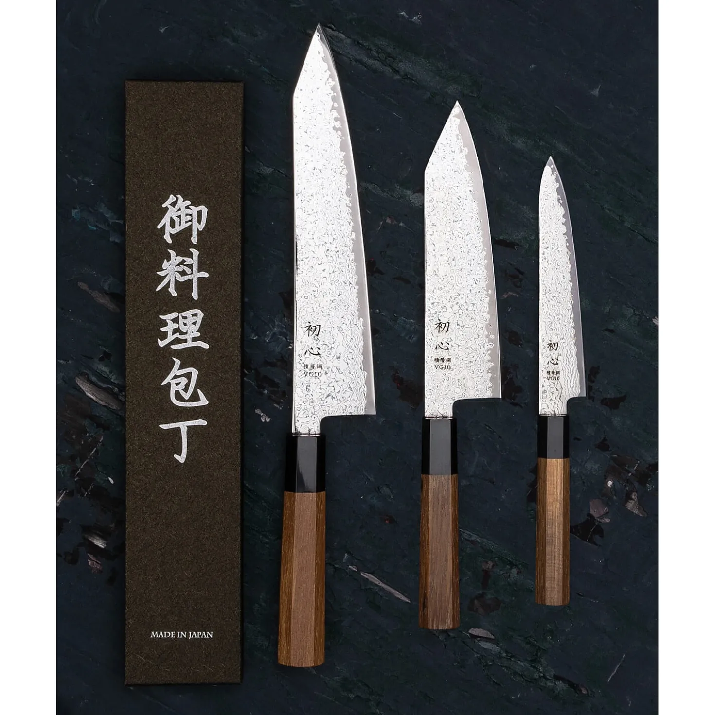 Hatsukokoro Sunaarashi VG10 Damast Gyuto 24 cm
