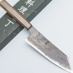 Hatsukokoro x Nigara Aogami 2 Nashiji Damast Bubinga Bunka 18 cm