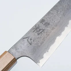 Hatsukokoro x Nigara Aogami 2 Nashiji Damast Bubinga Santoku 18 cm