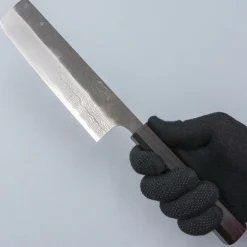 Hatsukokoro x Sanjo handgemaakte VG10 Damast Nakiri 16.5 cm