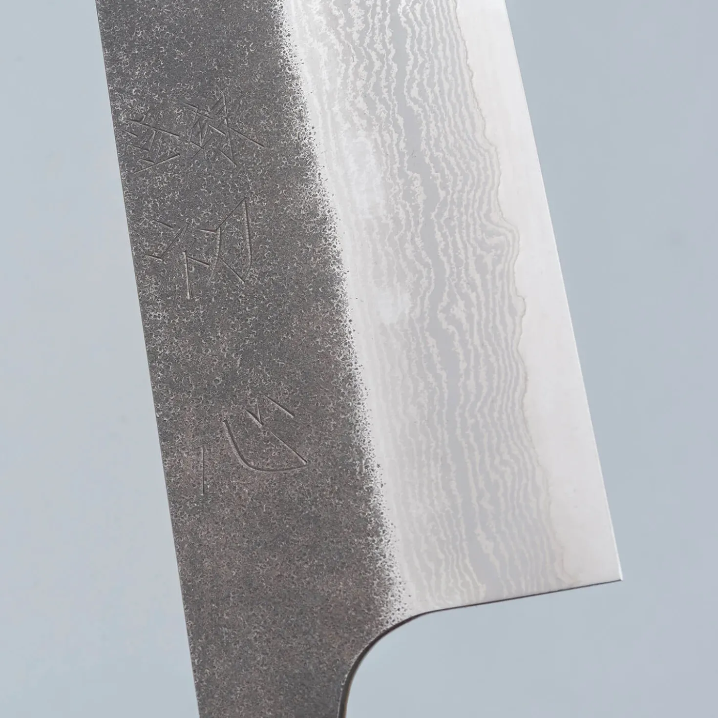 Hatsukokoro x Sanjo handgemaakte VG10 Damast Nakiri 16.5 cm