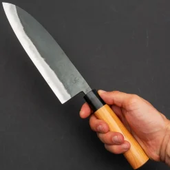 Hinokuni Shirogami Kurouchi Santoku 21