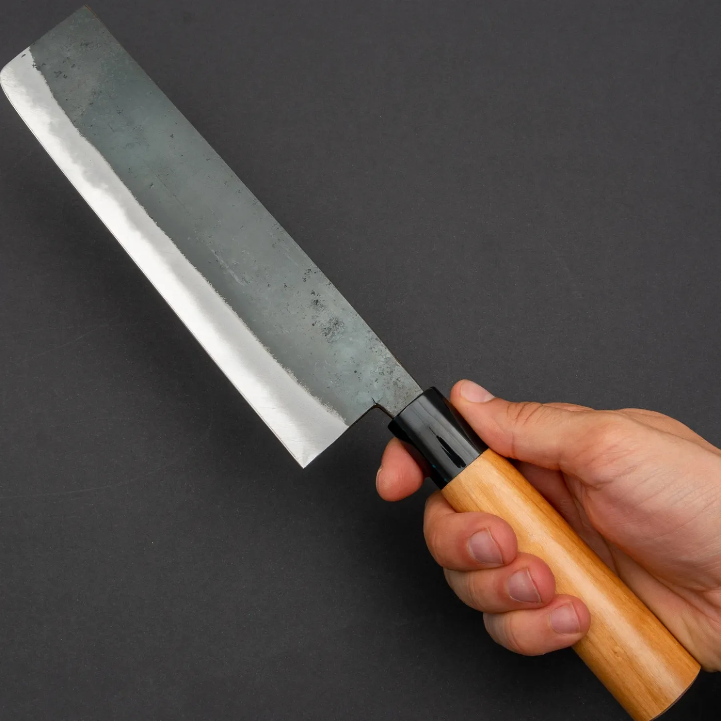 Hinokuni Shirogami Kurouchi Nakiri 21 cm